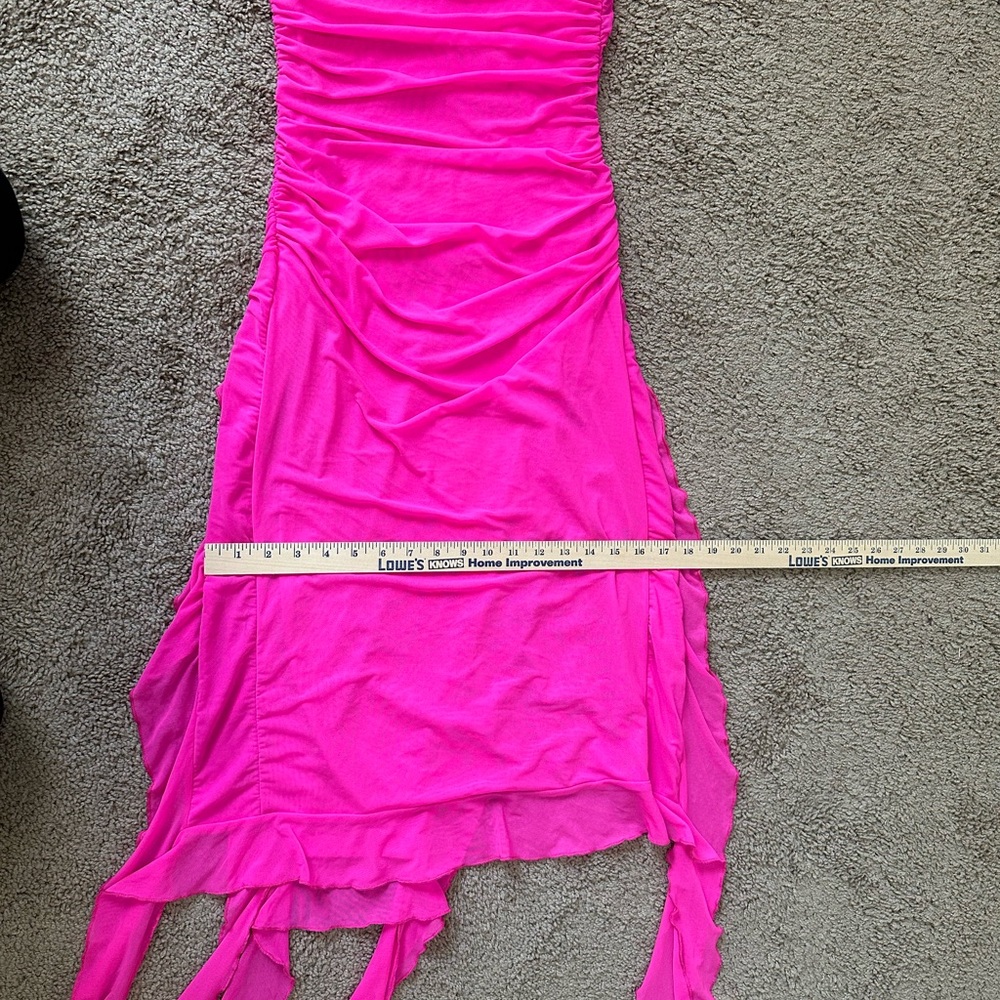 Elegant Pink Strapless Dress - Picture 8 of 8